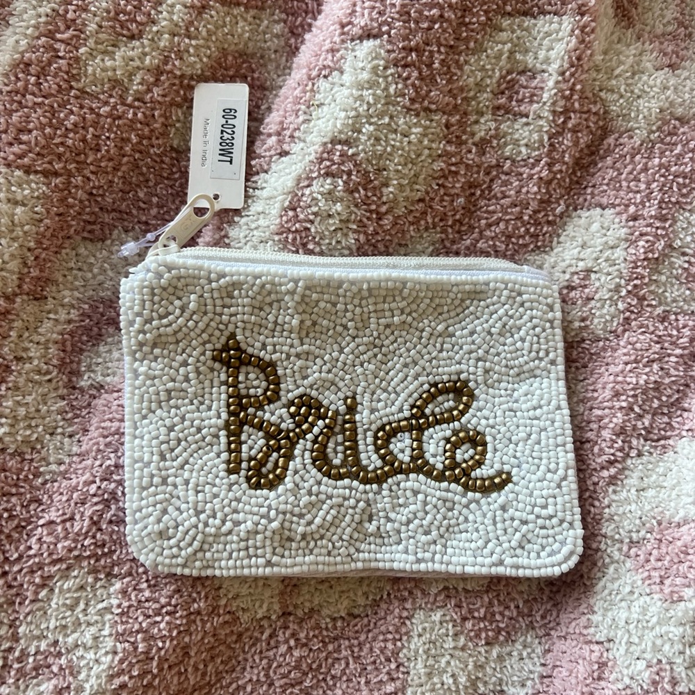 Bride beaded coin purse